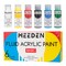 MEEDEN Fluid Acrylic Paint Set, 6 Vibrant Colors/Bottles (2 oz, 60 ml), Rich Pigments, Non-Toxic High Flow Acrylic Paints for Artists, Adults, Kids, Beginners, Art Supplies for Canvas Painting